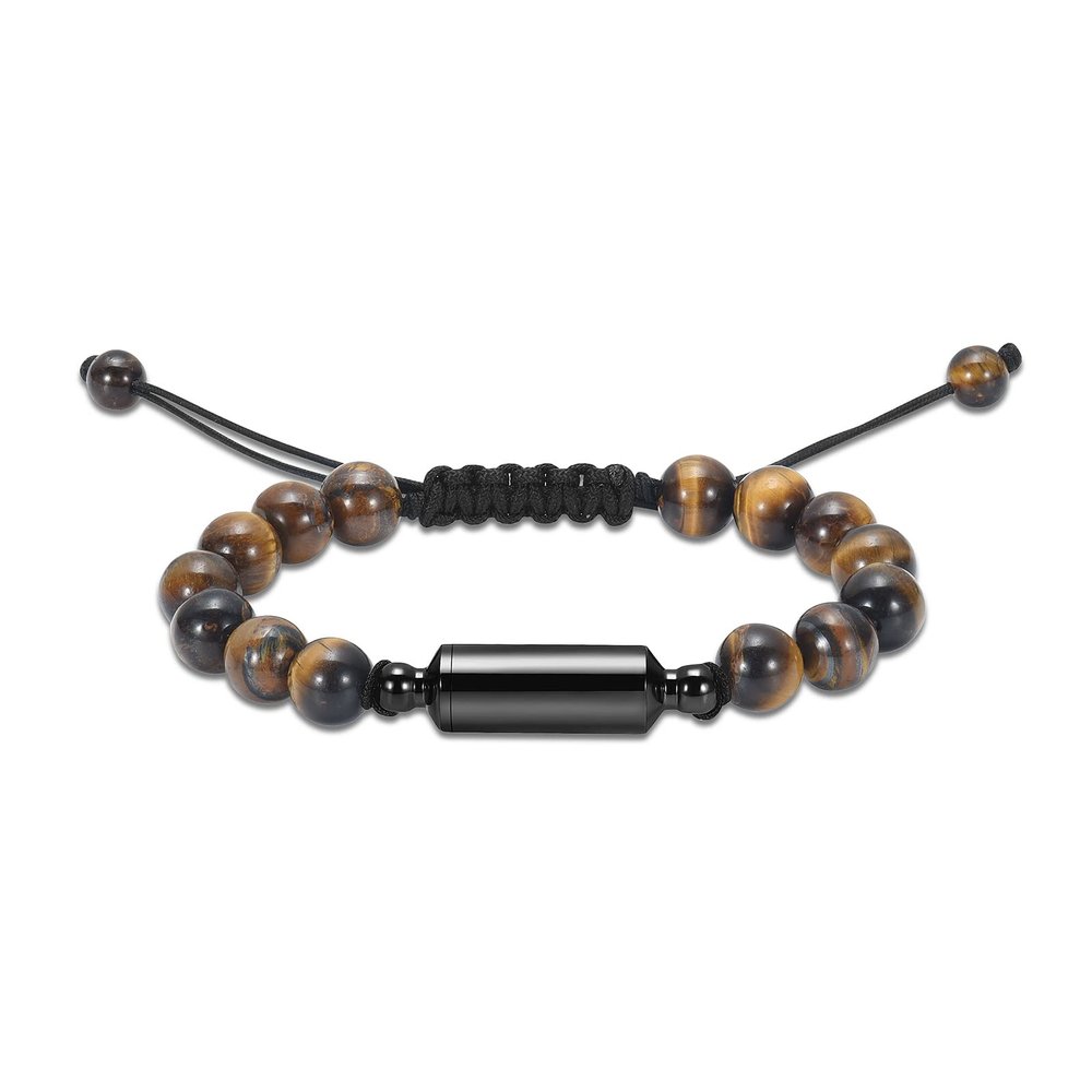 Mini Cremation Memorial Urn Bracelet for Ashes, Adjustable Rope Bracelet for People, Dogs, Cats and More