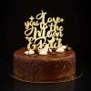 “Love You To The Moon & Back” Rustic “Mr & Mrs” Cake Topper view 1