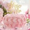 Mrs & Mr Rustic Wedding Cake Topper, Custom Silhouette view 3