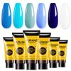 BURANO Blue Poly Nail Extension Gel Kit, 6-Color Builder Gel view 1