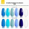 BURANO Blue Poly Nail Extension Gel Kit, 6-Color Builder Gel view 4