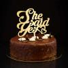 "She Said Yes" Cake Topper, Customizable "Mr & Mrs" Retro Bride and Groom Wedding Decoration view 1