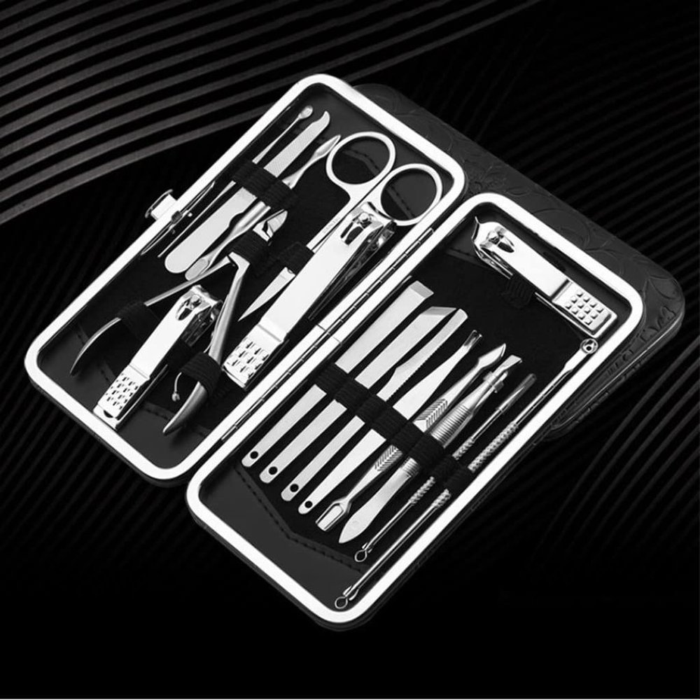 HMTE 16-Piece Manicure Set with Nail Care Tools for Manicure and Pedicure (Color: A) (B)