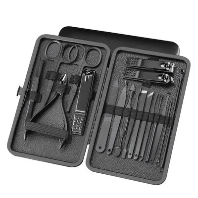 HMTE Manicure Nail Clipper Set with Stainless Steel Ear Spoon, Pedicure Tool (Color: A, One Size)