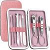 HMTE Professional Manicure & Pedicure Set with Stainless Steel Nail Tools view 1
