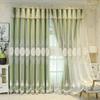 CHEWYNP Double-Layer Blackout Curtain with Lace-Embroidered Voile view 1