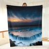 3D Forest Waterfall Flannel Blanket for Naps, Fall and Winter view 1