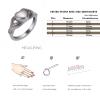 Customizable Openable Cremation Ash Urn Heart-Shaped Pet Memorial Ring for Women, 4.9 view 2
