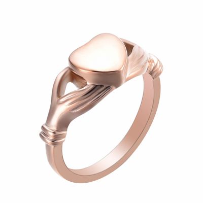 BIAIHQIE Custom Cremation Ash Urn Heart-Shaped Pet Memorial Ring for Women, 2.8