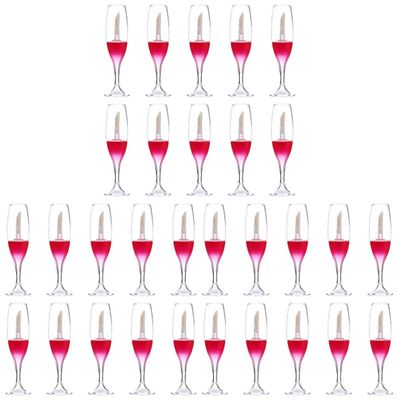 LALAFINA 30-Piece Wine Lip Gloss Bottles, Refillable Plastic Containers for Lip Care, Travel-Friendly and Space-Saving