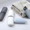 Jufjsfy Travel Toothbrush Case with Adjustable Toothpaste Holder, Blue view 2