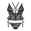 Obsessive Alessya Black Corset Lingerie Set, 2-Piece, M-L view 3