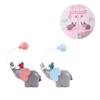 Abaodam 3 Sets Resin Elephant Cake Decorations with Balloon Ornaments, 2 Pieces Each view 3