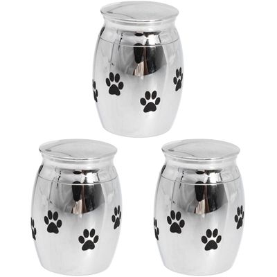 Cabilock 3-Piece Stainless Steel Mini Pet Urn Set