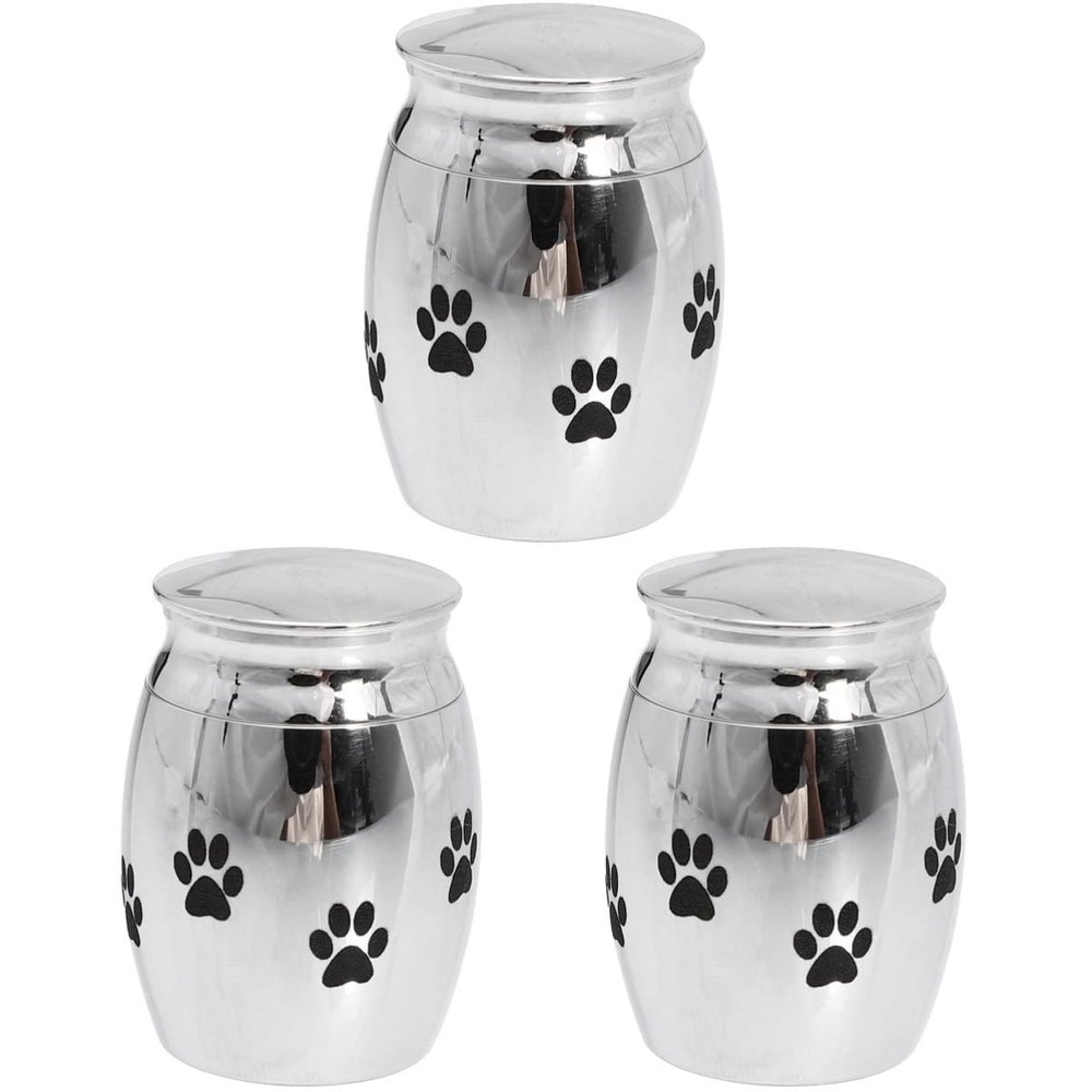 Cabilock 3-Piece Stainless Steel Mini Pet Urn Set