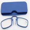 Xiaoki Clip-On Reading Glasses with Mirror Case and Cleaning Cloth, Blue, +1.00 view 2