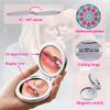 CigyYogy Small Round Folding Pocket Mirror, Double-Sided 2x Magnification, Embossed Mandala Designs, 6-Pack view 2