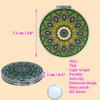 CigyYogy Small Round Folding Pocket Mirror, Double-Sided 2x Magnification, Embossed Mandala Designs, 6-Pack view 3