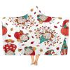 MEHOM Hoodie Blanket, Wearable Couch Throw, Cute Gnome Design, Hooded Blanket for Kids, Teens, Men and Women (99.1 x 129.5 cm) view 2