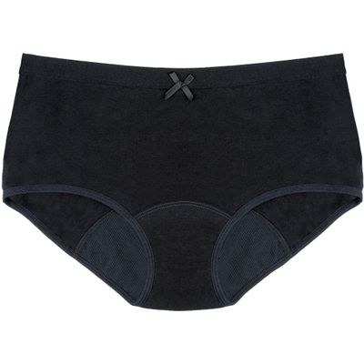 SELENACARE Teens Period Underwear Hipster for Girls and Teenagers, Period Brief for First Period, Absorbent up to 20 ml, Washable and Reusable, Black, Size 152