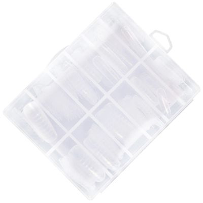 120 White Crystal-Shaped Artificial Nails
