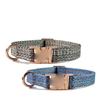 NITONAMI Dog Collar with Metal Buckle, Adjustable, Soft, Gray-Blue, XS view 1