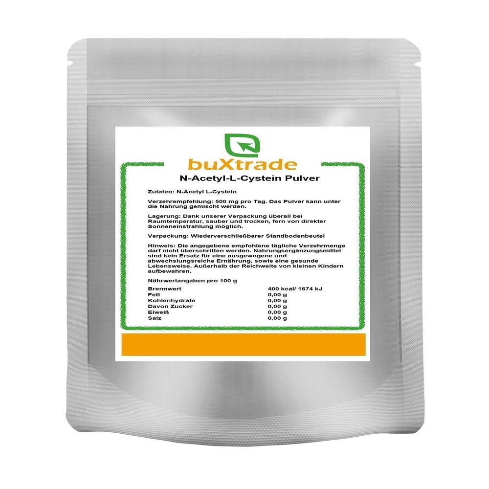 4x 500 g N-Acetyl-L-Cysteine Powder | Non-GMO | NAC | L-Cysteine | Buxtrade