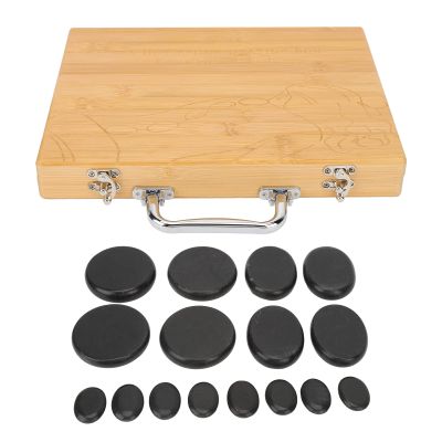 Sonew 16-Piece Hot Stone Massage Set, Fast Heating, Round Stones, EU