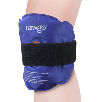 NEWGO Knee Cold Therapy Wrap with Velcro, Soft Gel Ice Pack
