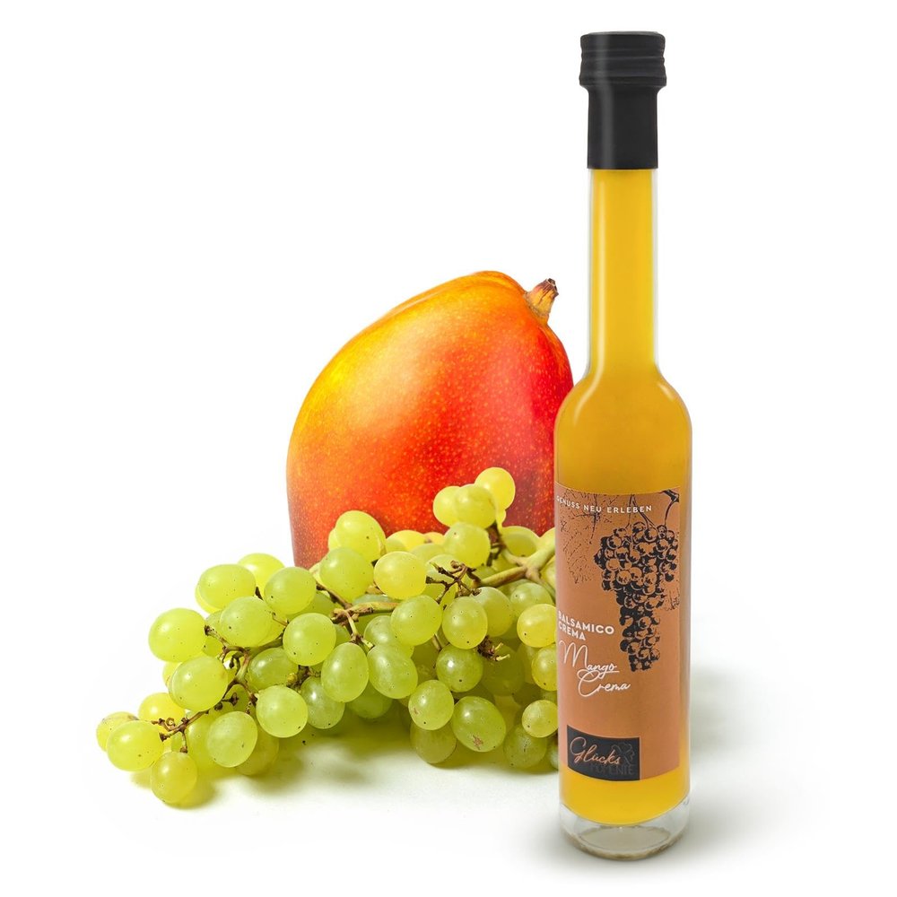 Glücks Momente Mango Crema, 100 mL Balsamic Fruit Vinegar Preparation, 3% Acidity