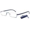 Lanomi Narrow Half-Rim Reading Glasses, Blue-Light Filter, Blue, +2.75 view 1