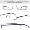 Lanomi Narrow Half-Rim Reading Glasses, Blue-Light Filter, Blue, +2.75 view 3