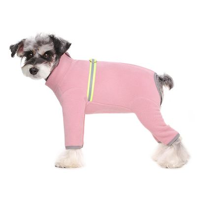 BT Bear Winter Coat for Small Dogs, Soft Fleece with Reflective Zipper, Pink, XL