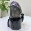 AADECOR Amethyst Crystal Geode Cluster, Raw Quartz Healing Crystal Druzy Mineral Specimen, 1 kg view 4