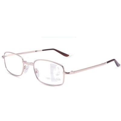DIBAKO Foldable Bifocal Progressive Reading Glasses for Men, Photochromic, Blue-Light Filter, Pocket Case, Metallic, +3.50