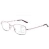 DIBAKO Foldable Bifocal Progressive Reading Glasses for Men, Photochromic, Blue-Light Filter, Pocket Case, Metallic, +3.50 view 1