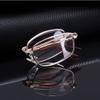 DIBAKO Foldable Bifocal Progressive Reading Glasses for Men, Photochromic, Blue-Light Filter, Pocket Case, Metallic, +3.50 view 2