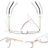 DIBAKO Foldable Bifocal Progressive Reading Glasses for Men, Photochromic, Blue-Light Filter, Pocket Case, Metallic, +3.50 view 3