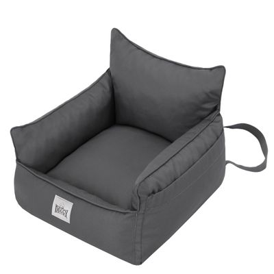 Dog Car Seat and Pet Bed, Graphite, 57 x 55 x 30 cm