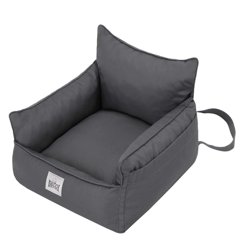 Dog Car Seat and Pet Bed, Graphite, 57 x 55 x 30 cm