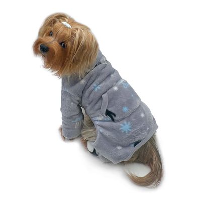 Klippo Dog/Puppy Pajamas, Ultra-Thick Plush, Penguins, Turtleneck, Size XL