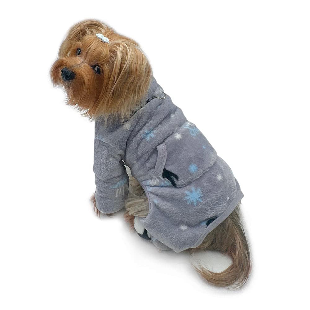 Klippo Dog/Puppy Pajamas, Ultra-Thick Plush, Penguins, Turtleneck, Size XL