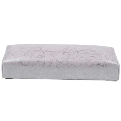 sunwes Silver Rectangular PU Leather Manicure Hand Rest
