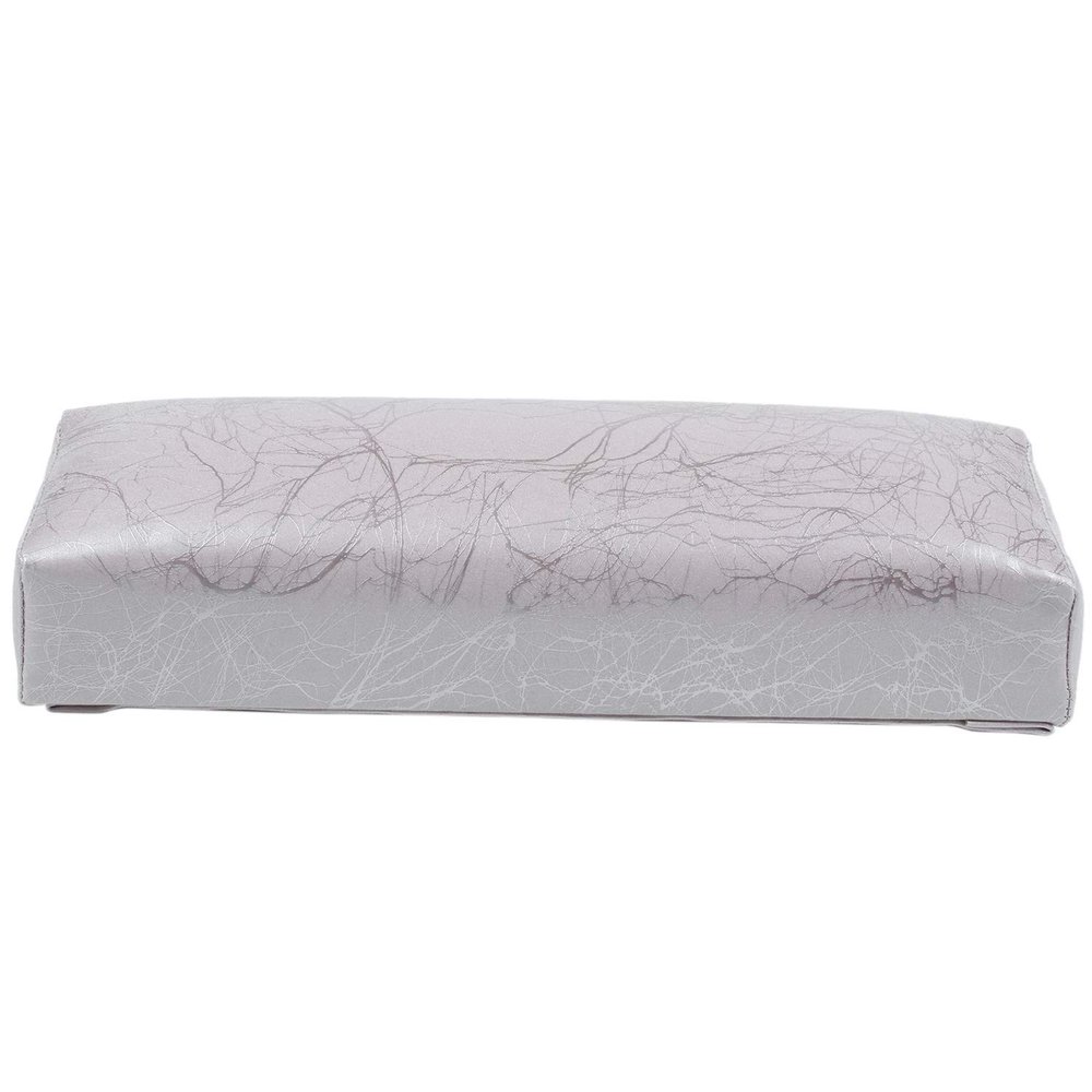 sunwes Silver Rectangular PU Leather Manicure Hand Rest