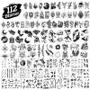 Leesgel Temporary Tattoos for Adults, 112 Fake Tattoos for Carnival view 1