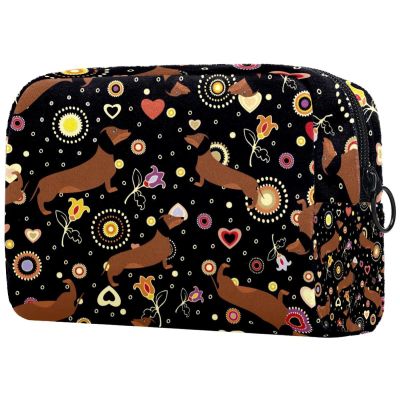Dog Makeup Bag, Portable Cosmetic Pouch for Women and Girls