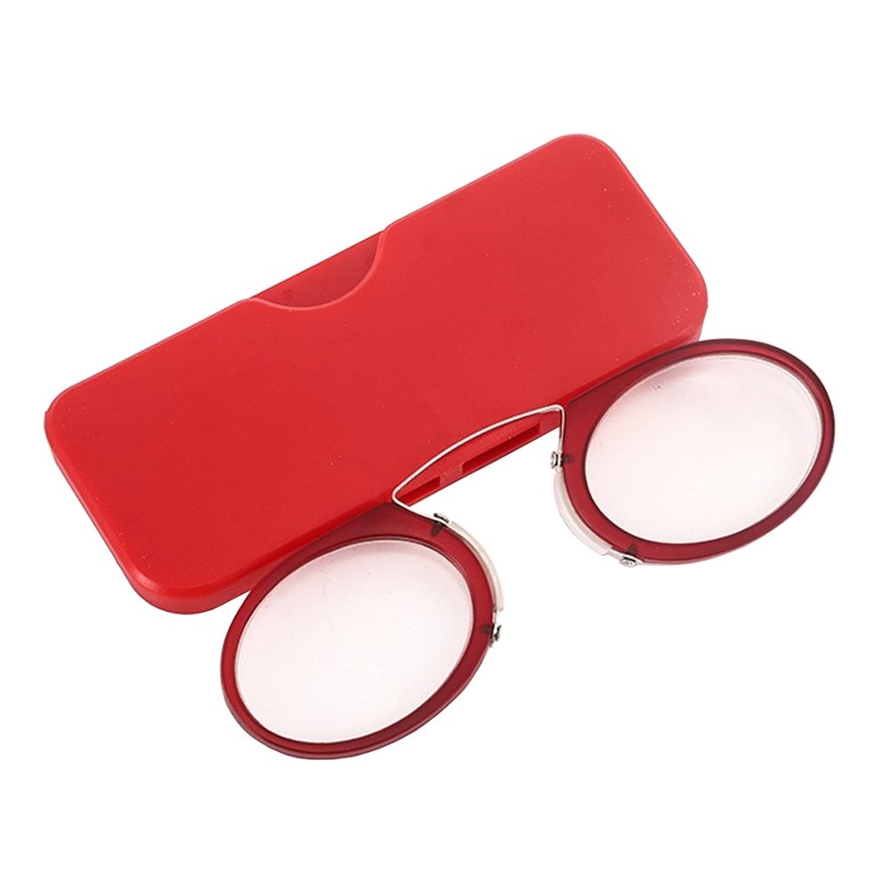 Reading Glasses +2.0 Diopters for Women and Men, Mini Nose-Clip Reading Aid