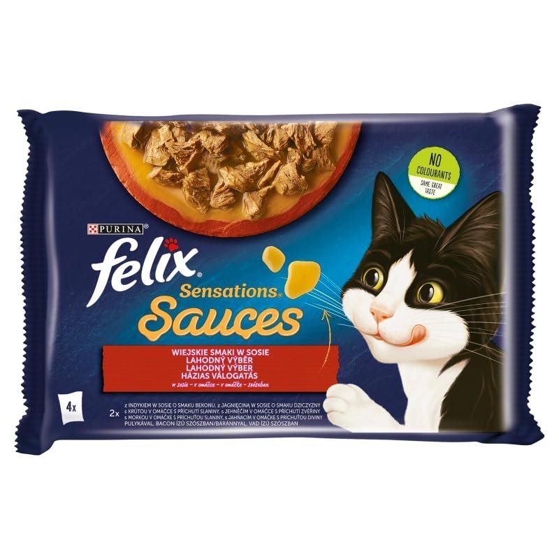 Nestle Polska Felix Wet Cat Food, 4 x 85 g