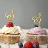 Initial S Cupcake Topper with Floral Wreath view 2
