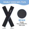 Professional Nail Files, 60/60 Grit, Double-Sided, Washable, Reusable, 12-Pack view 2